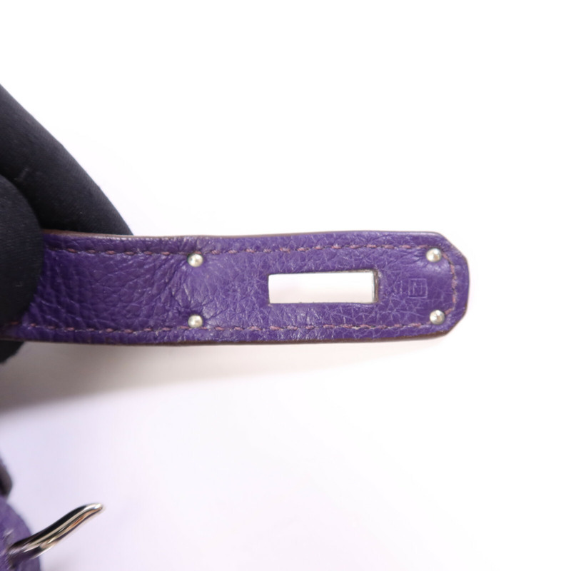 HERMES Togo皮革So Kelly 26銀扣肩背袋Anemone-7