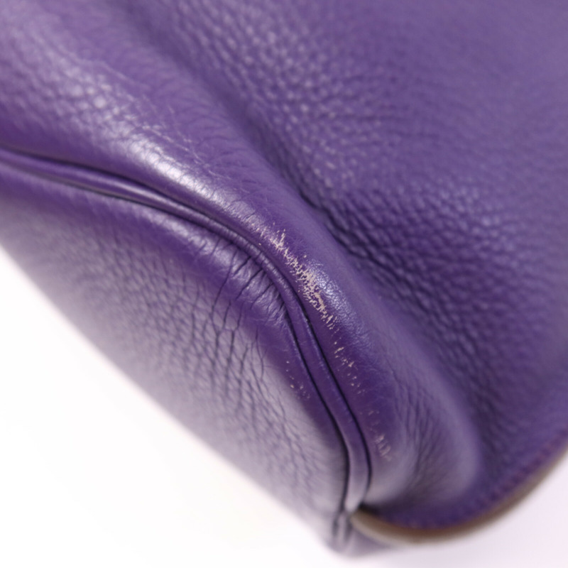 HERMES Togo皮革So Kelly 26銀扣肩背袋Anemone-9