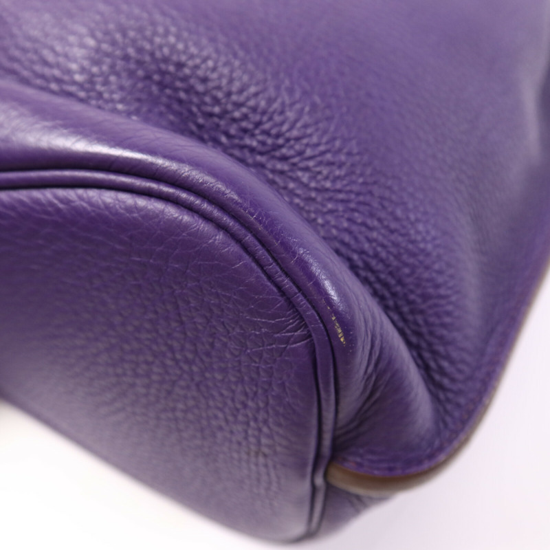 HERMES Togo皮革So Kelly 26銀扣肩背袋Anemone-11