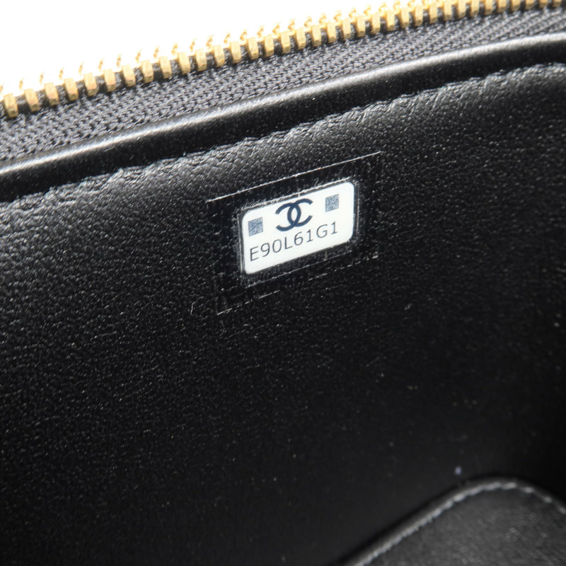 CHANEL 羊皮皮革Vanity Case金扣鏈帶肩背袋-6