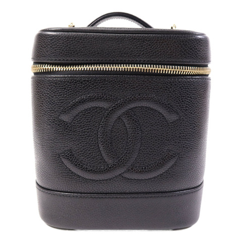 CHANEL 牛皮皮革Vanity Case金扣手挽袋