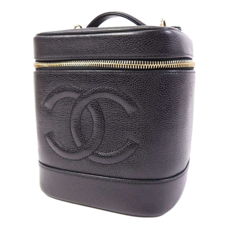 CHANEL 牛皮皮革Vanity Case金扣手挽袋-2