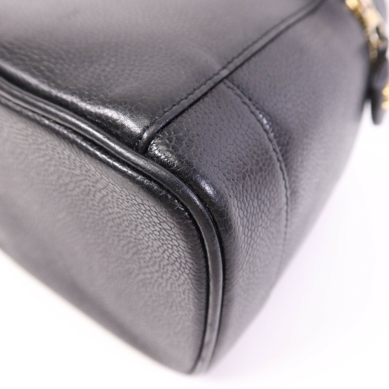 CHANEL 牛皮皮革Vanity Case金扣手挽袋-12