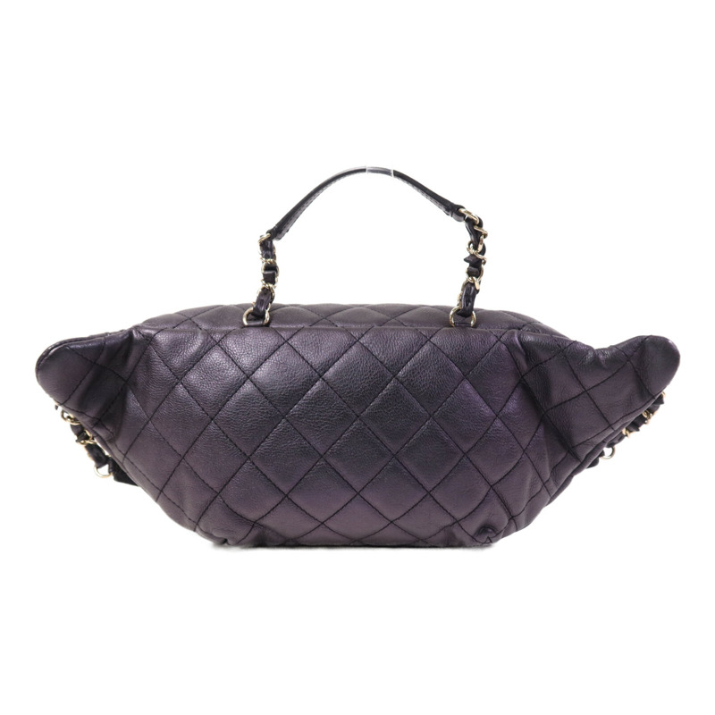 CHANEL 牛皮皮革Belt Bag金扣鏈帶腰包-1