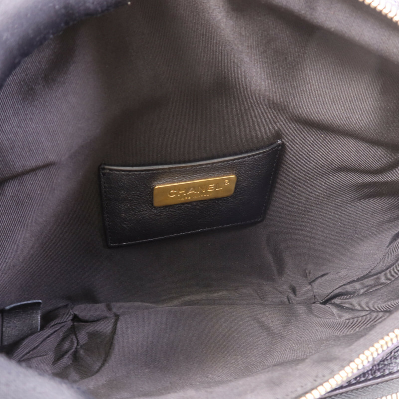 CHANEL 牛皮皮革Belt Bag金扣鏈帶腰包-4