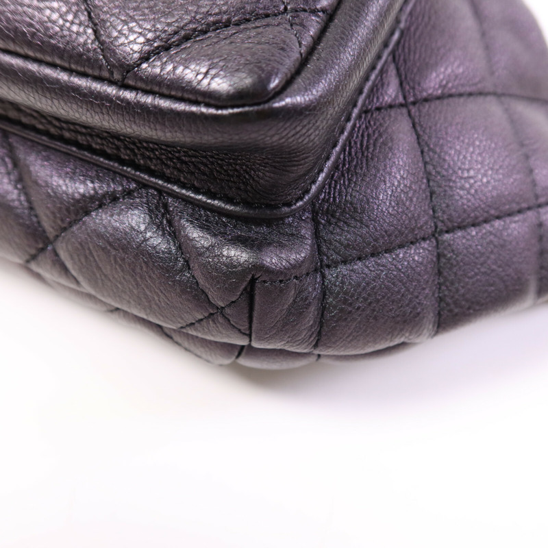 CHANEL 牛皮皮革Belt Bag金扣鏈帶腰包-10