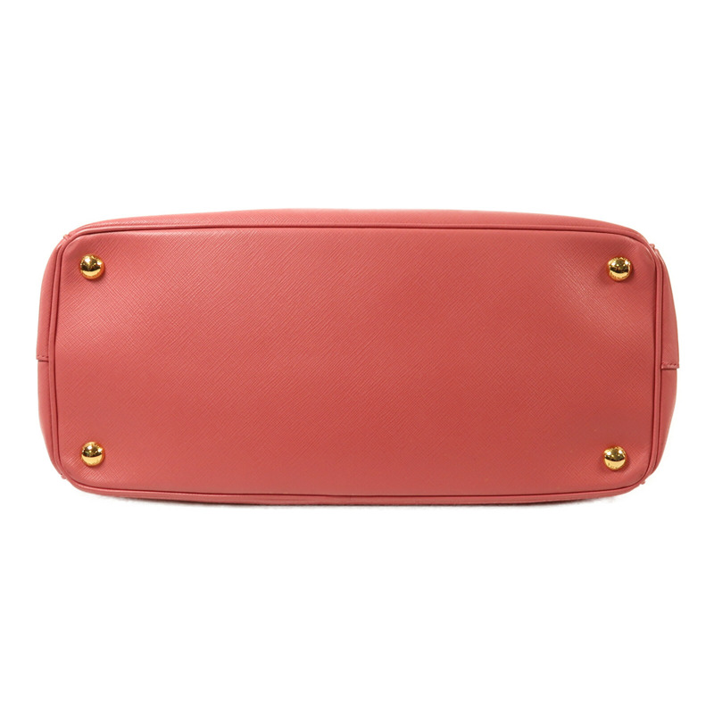 PRADA 牛皮皮革Saffiano Lux Medium Double Zipc金扣手挽袋-3