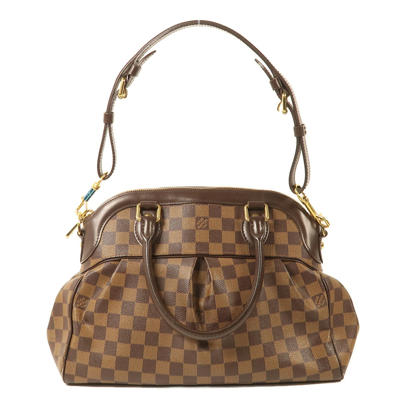 LOUIS VUITTON Damier Trevi PM金扣手挽肩背兩用袋-0
