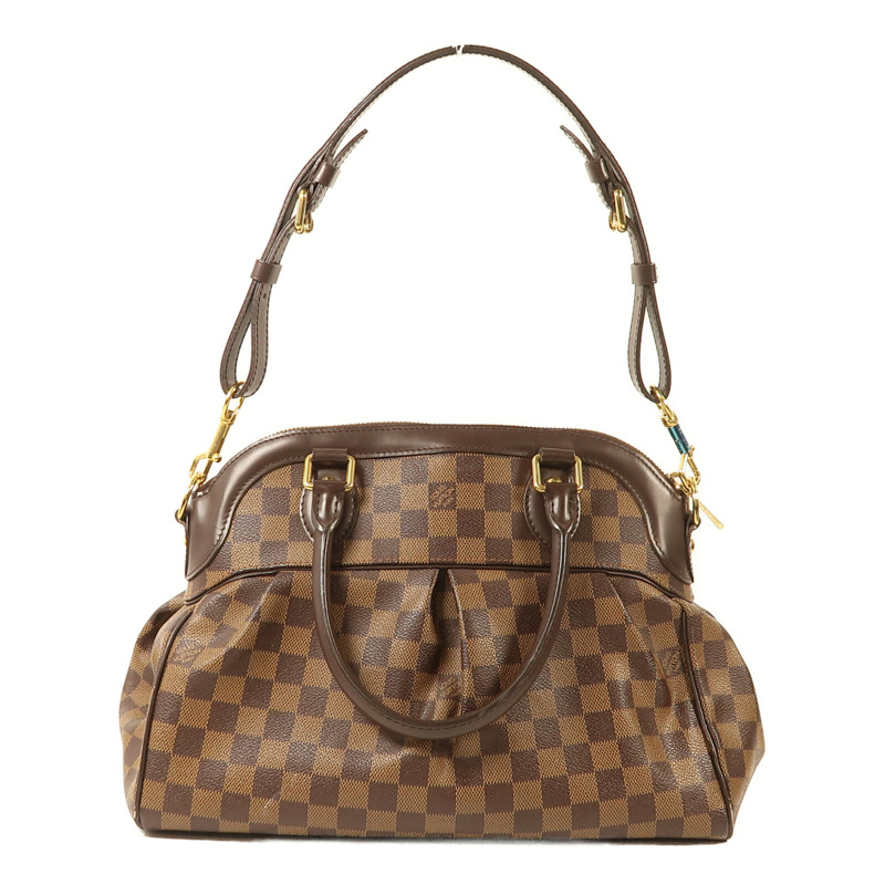 LOUIS VUITTON Damier Trevi PM金扣手挽肩背兩用袋-1
