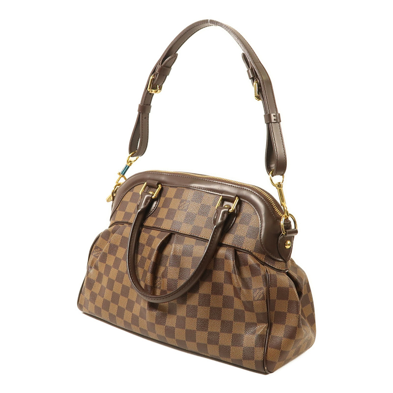 LOUIS VUITTON Damier Trevi PM金扣手挽肩背兩用袋-2