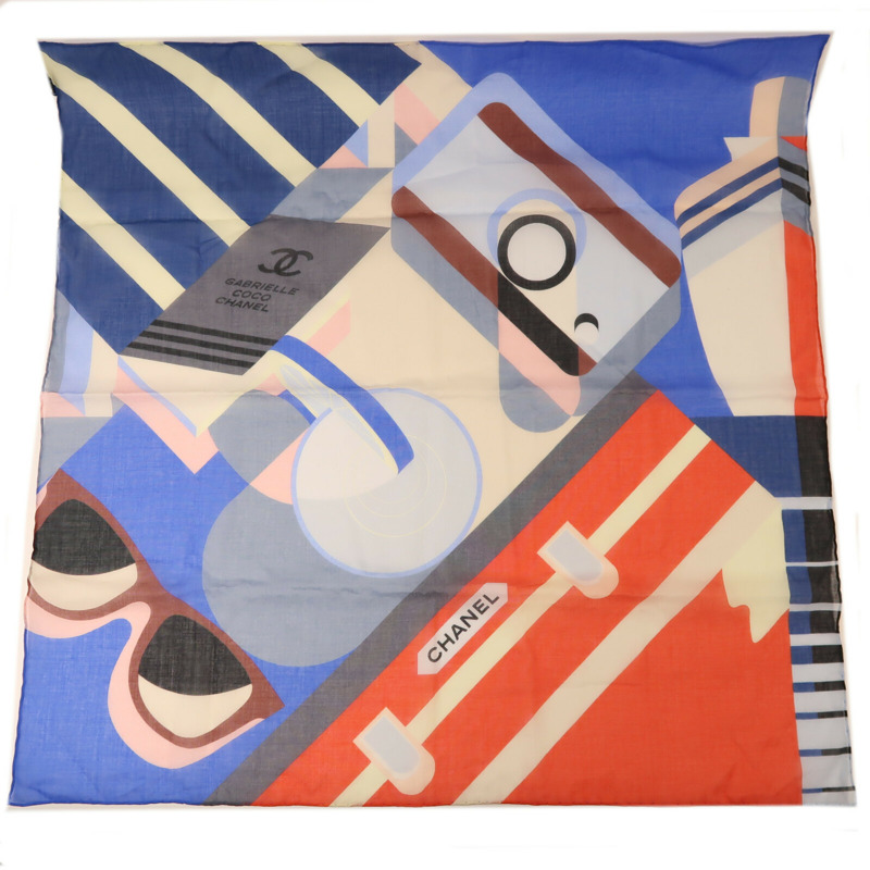 CHANEL 棉質Scarf 60X60絲巾-0