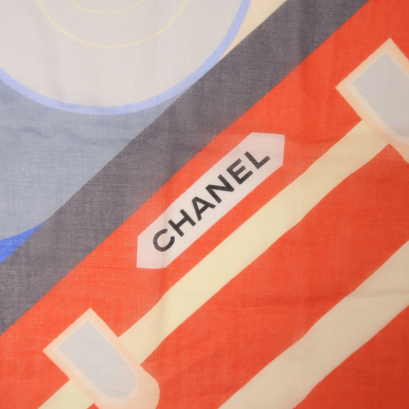 CHANEL 棉質Scarf 60X60絲巾-5