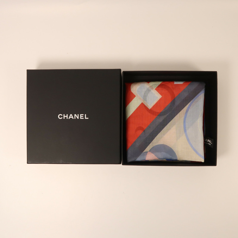 CHANEL 棉質Scarf 60X60絲巾-9