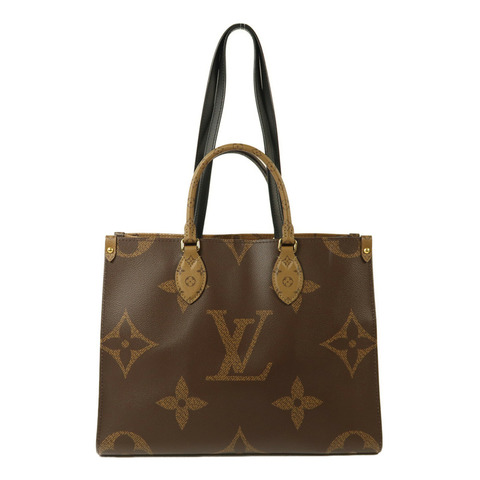 LOUIS VUITTON Monogram Giant Reverse On The Go MM金扣手挽肩背兩用袋