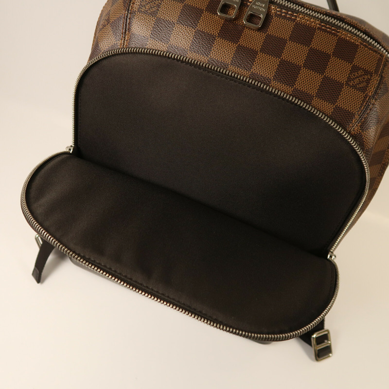 LOUIS VUITTON Damier Ebene Jake Backpack銀扣背包-4