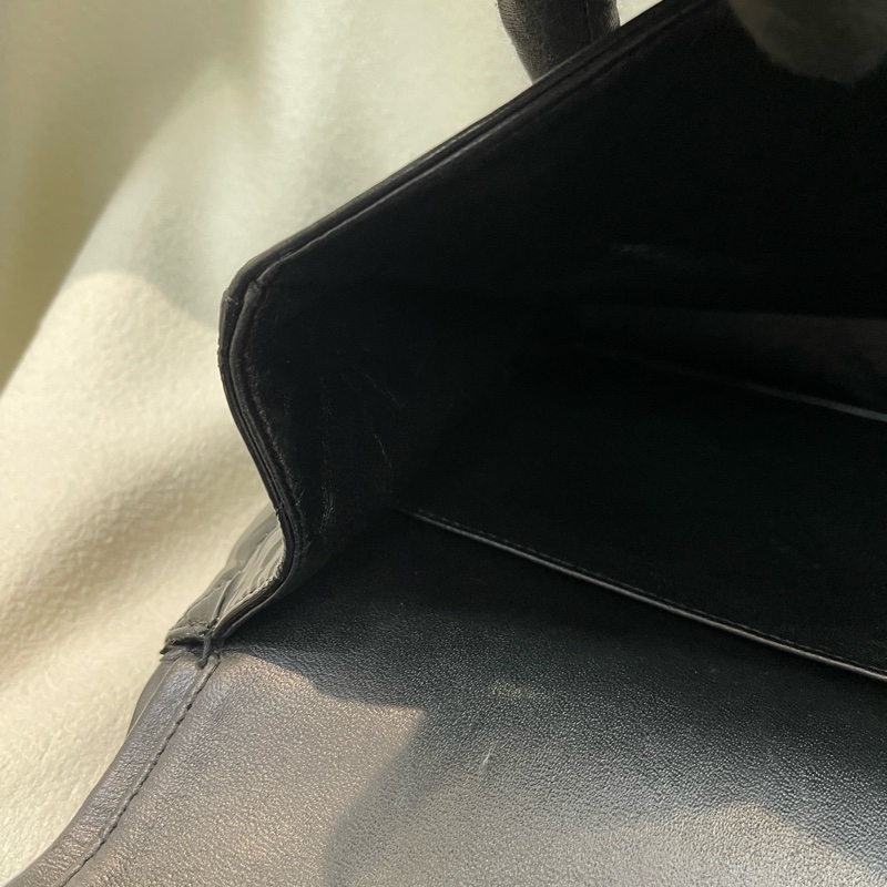 Chanel 香奈兒 漆皮 CF 30 銀扣黑色 經典款XB994-16