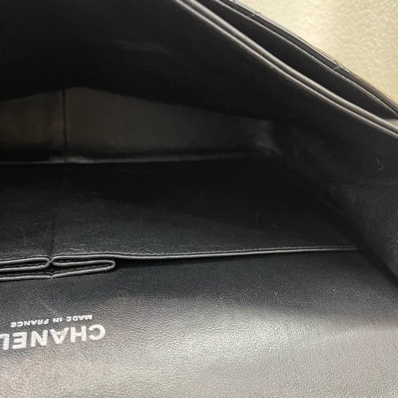 Chanel 香奈兒 漆皮 CF 30 銀扣黑色 經典款XB994-30