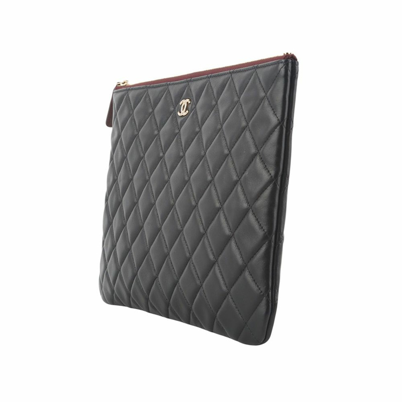 【包稅】CHANEL A82545 羊皮口袋手拿包 金色 新款 中號 34954Y-1