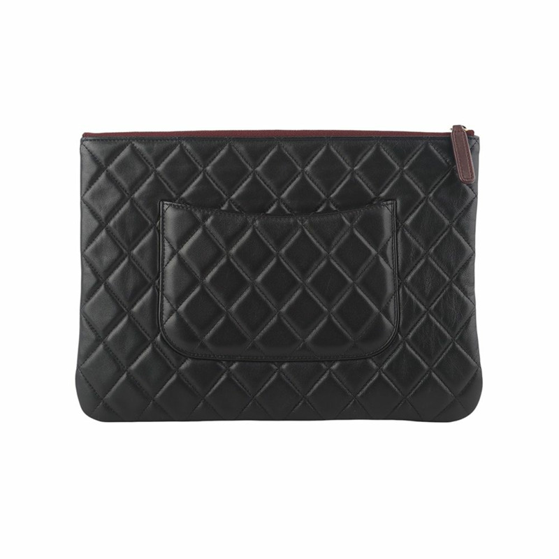 【包稅】CHANEL A82545 羊皮口袋手拿包 金色 新款 中號 34954Y-2