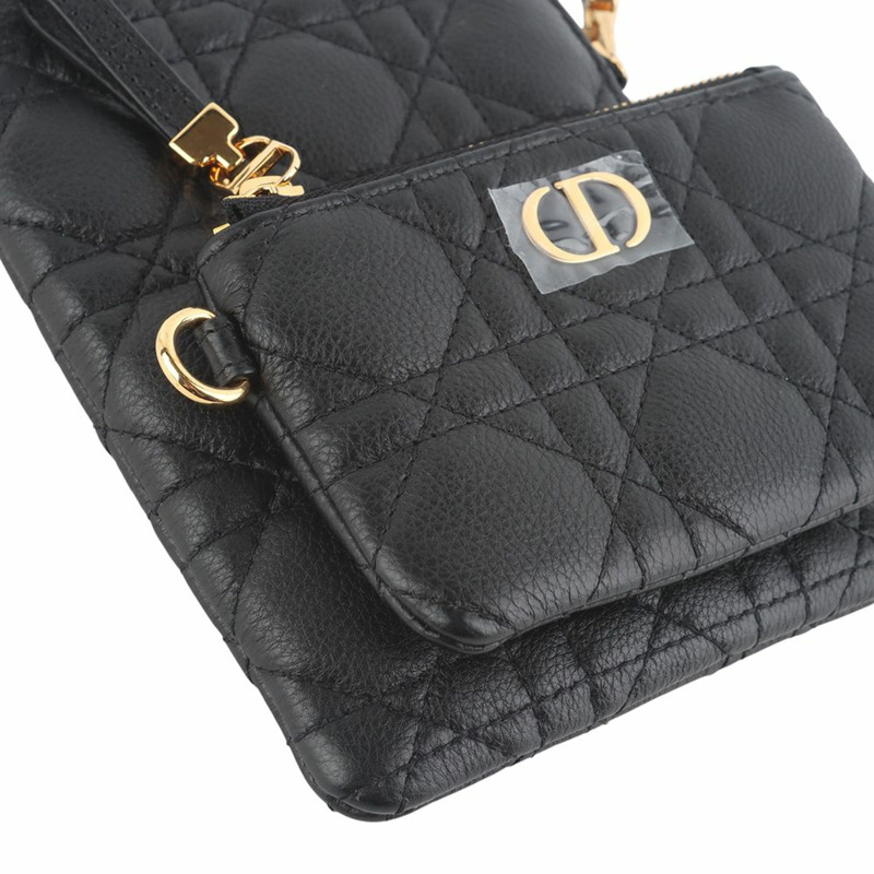 【包稅】DIOR S5036UWHC 小牛皮金 Caro 多功能手拿包/肩背包 34974-4