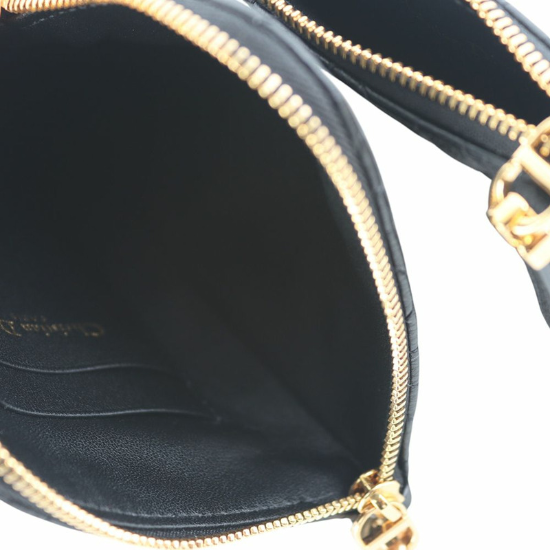 【包稅】DIOR S5036UWHC 小牛皮金 Caro 多功能手拿包/肩背包 34974-6