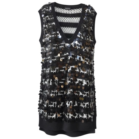 ERMANNO SCERVINO 輕聲細語黑色亮片洋裝 IT42