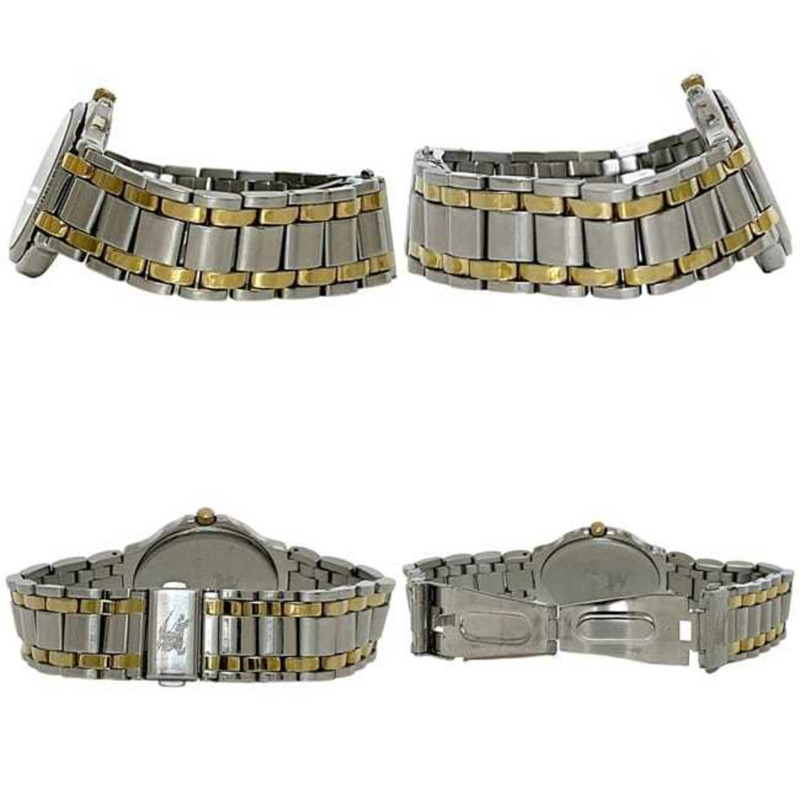 Burberry 男士 GN-4S 腕錶，香檳金、銀色、不鏽鋼石英機芯，電池供電，三針模擬顯示，f-24831，1N0***，二手-2