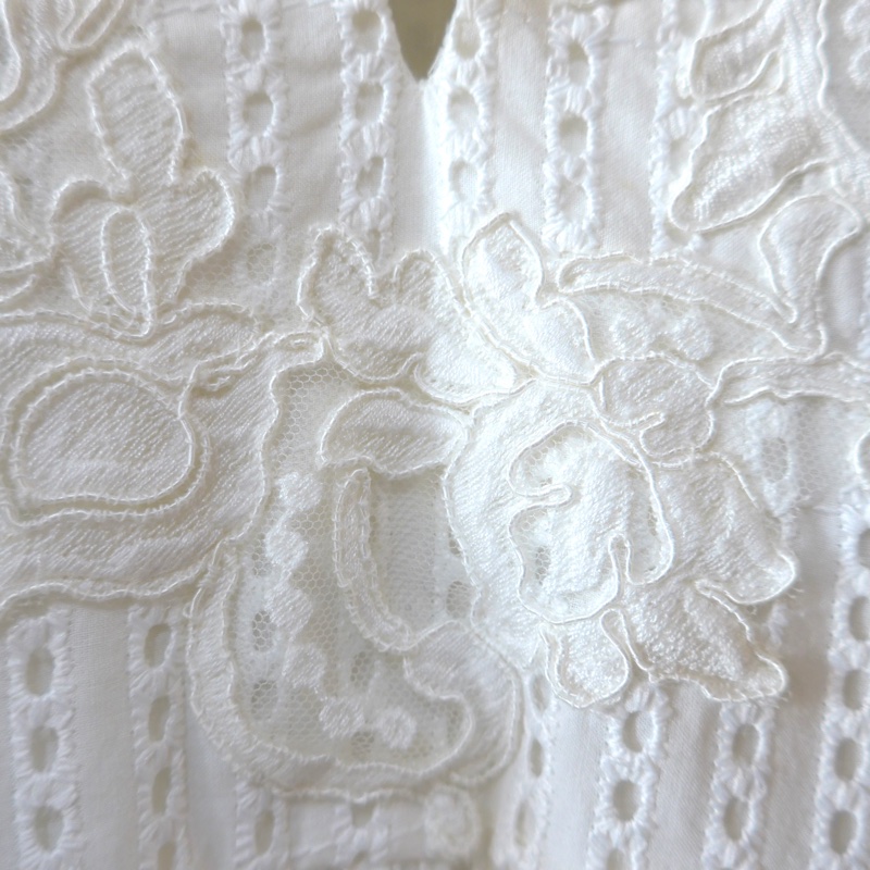 ERMANNO SCERVINO 白色立體蕾絲小洋裝 IT40 義大利高端品牌-8