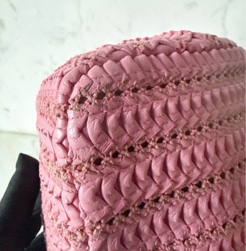 Chanel 💗粉色編織小方胖包口蓋包-13