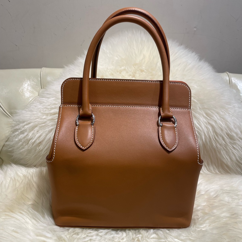 Hermès Toolbox 20 金棕色拼橙色-1