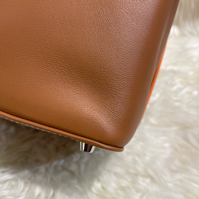 Hermès Toolbox 20 金棕色拼橙色-5