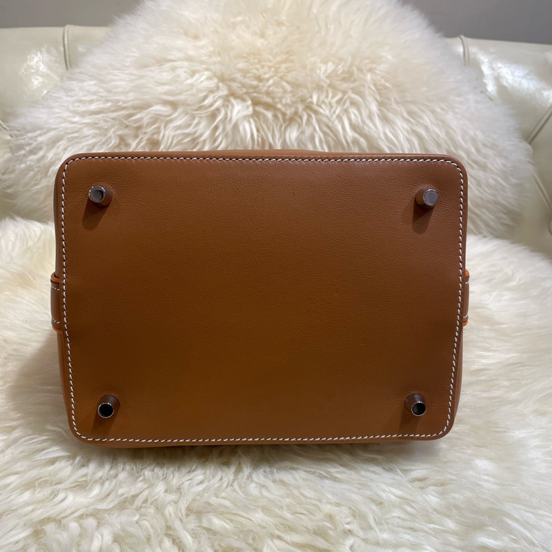 Hermès Toolbox 20 金棕色拼橙色-6