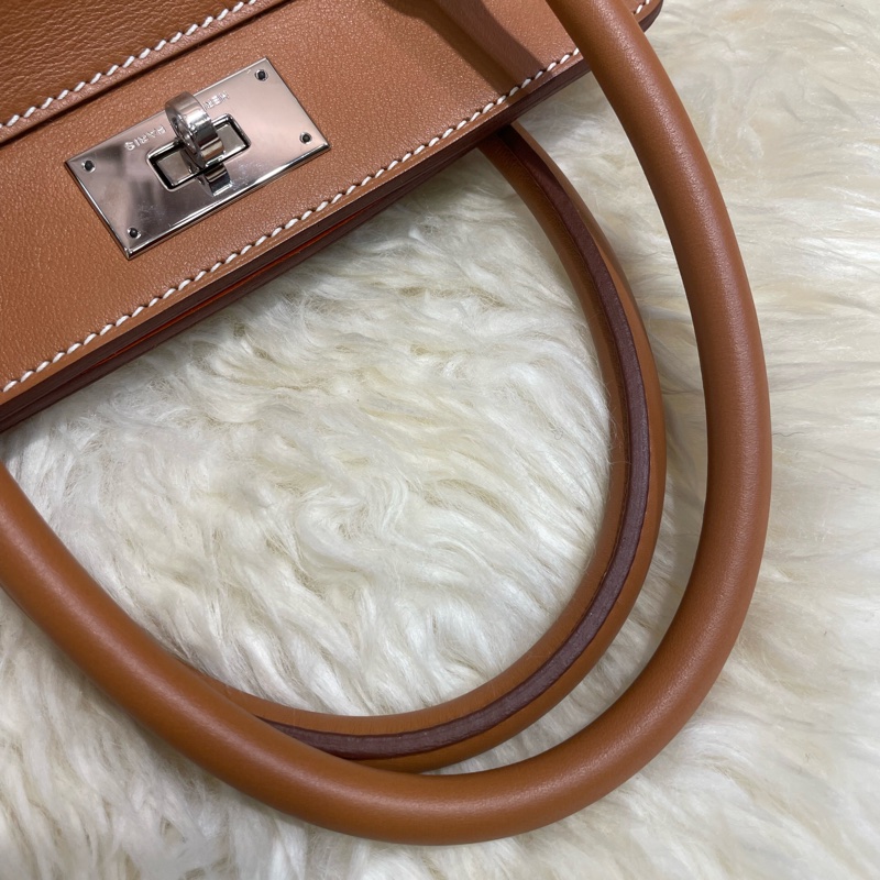 Hermès Toolbox 20 金棕色拼橙色-7