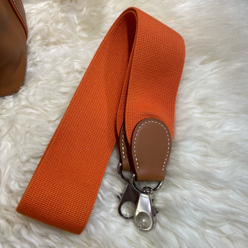 Hermès Toolbox 20 金棕色拼橙色-11