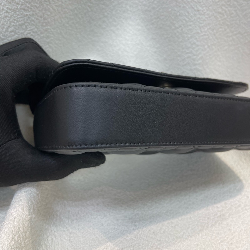 Dior 黑色藤籃全皮連條包XA620-5