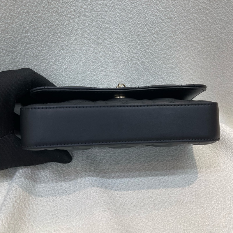 Dior 黑色藤籃全皮連條包XA620-13