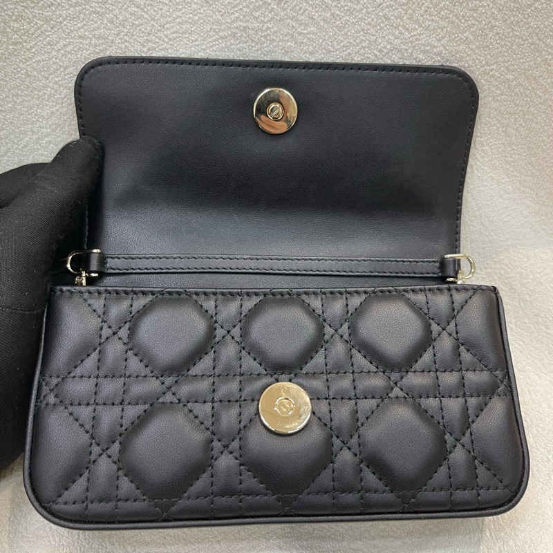 Dior 黑色藤籃全皮連條包XA620-26
