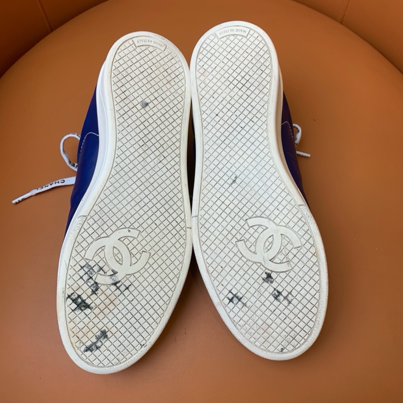 95新香奈兒Chanel 復古藍色保齡球鞋 37 碼無附件-6