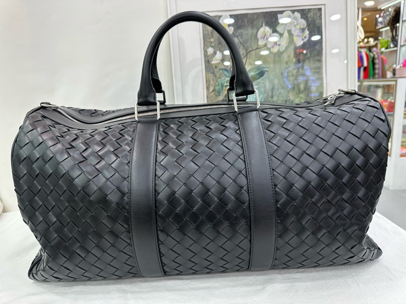 BV /BOTTEGA VENETA葆蝶家男士Intrecciato編織登機旅行包 55cm，閒置-1