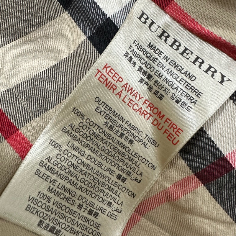 Burberry博柏利 雙排扣風衣 152cm碼-4