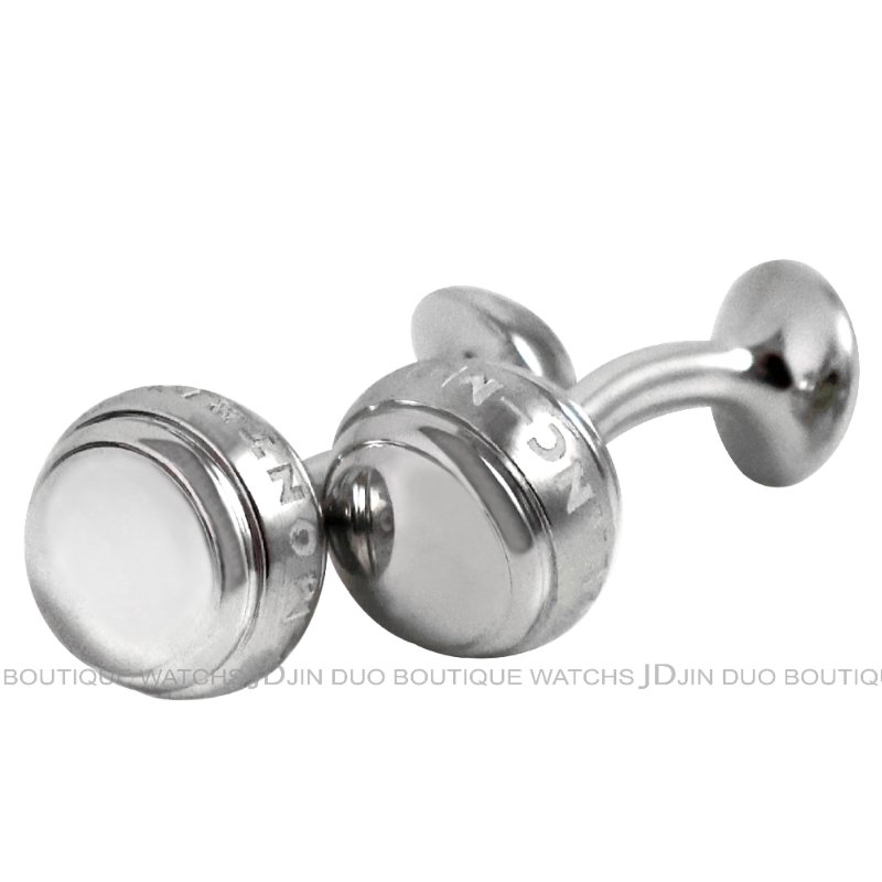 金鐸精品~2505 MONTBLANC 萬寶龍 35914三環系列925銀圓球形袖扣 全新品-6