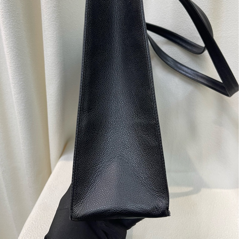 Chanel 香奈兒 黑色荔枝牛皮上肩包 XB210-3