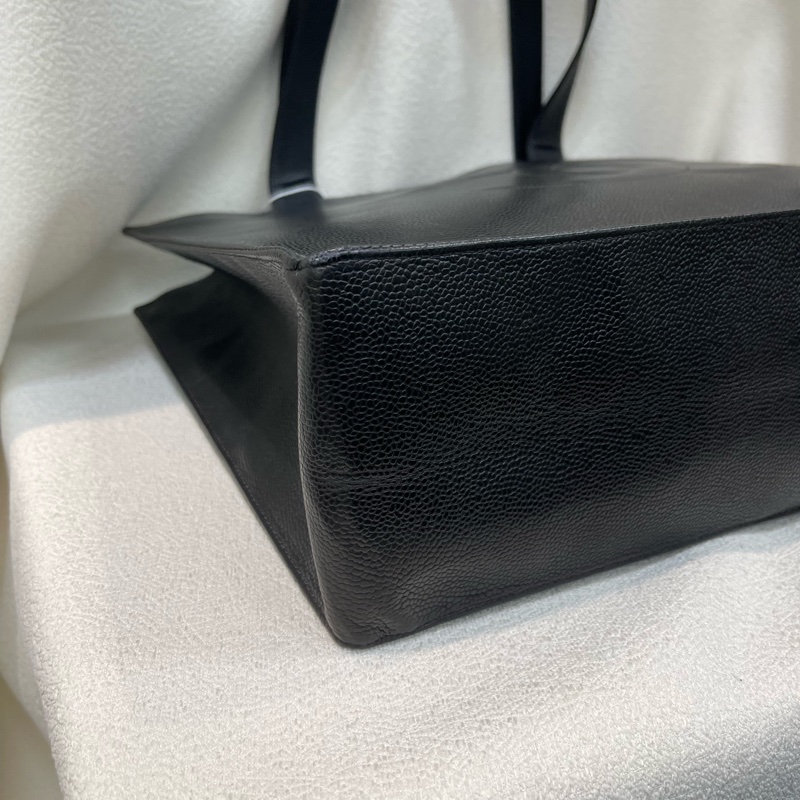 Chanel 香奈兒 黑色荔枝牛皮上肩包 XB210-5