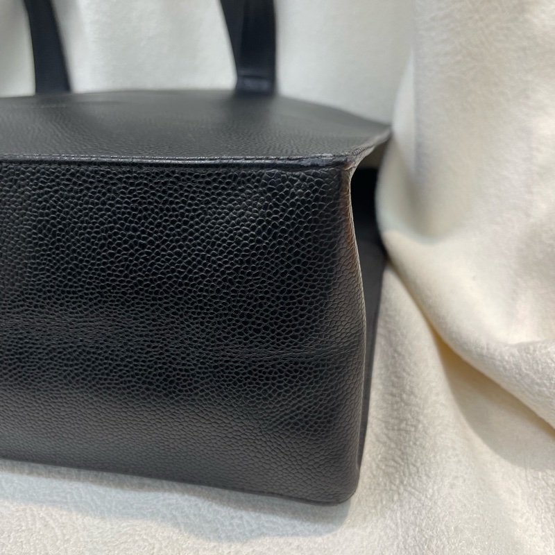 Chanel 香奈兒 黑色荔枝牛皮上肩包 XB210-6