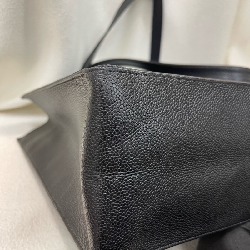 Chanel 香奈兒 黑色荔枝牛皮上肩包 XB210-15