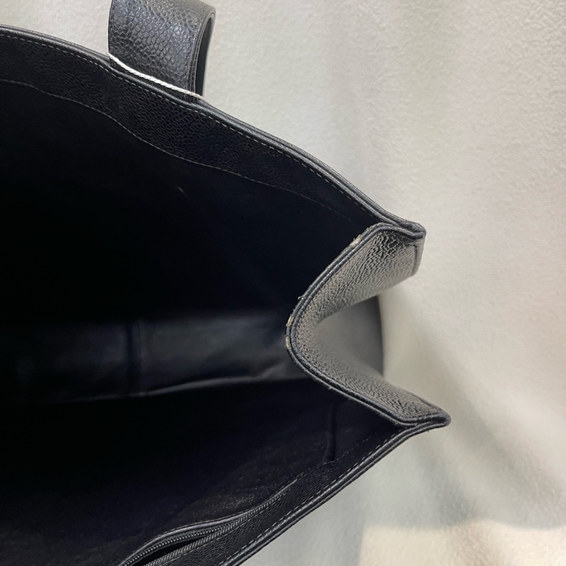 Chanel 香奈兒 黑色荔枝牛皮上肩包 XB210-17