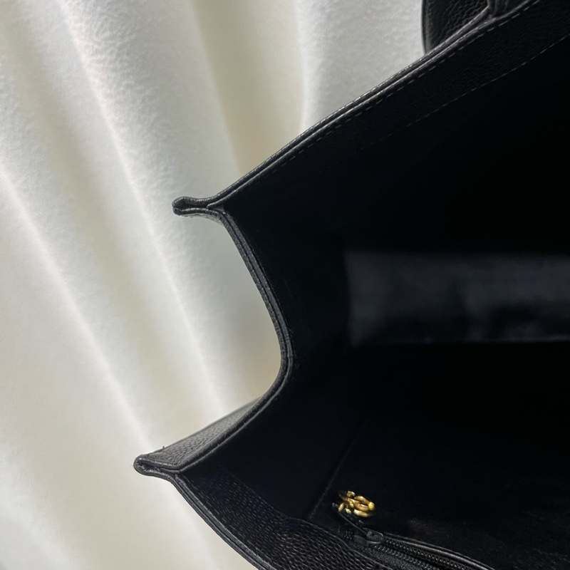 Chanel 香奈兒 黑色荔枝牛皮上肩包 XB210-18