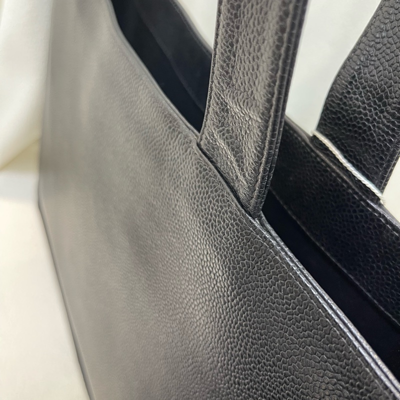 Chanel 香奈兒 黑色荔枝牛皮上肩包 XB210-23