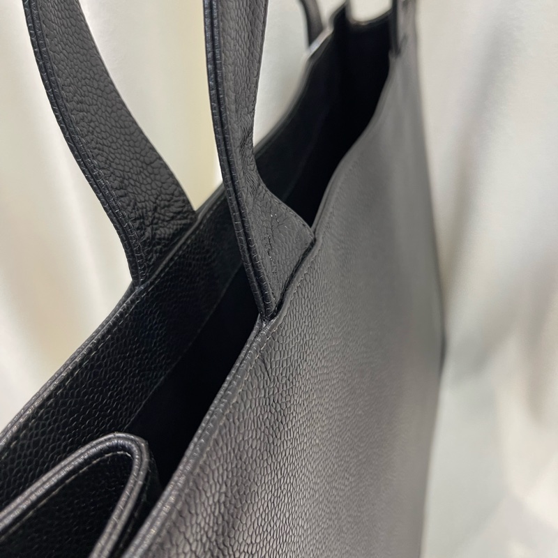 Chanel 香奈兒 黑色荔枝牛皮上肩包 XB210-25