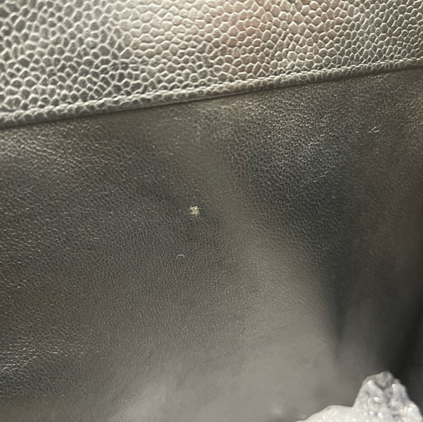 Chanel 香奈兒 黑色荔枝牛皮上肩包 XB210-27